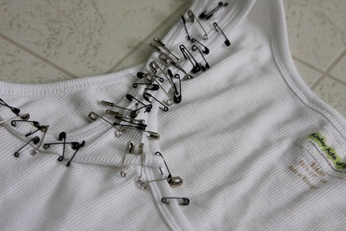 DIY Patriotic Punky Iron On Transfer Safety Pin Tank Chic