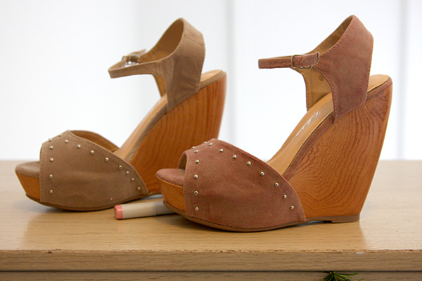 DIY Marker Suede Heels recolored with a marker